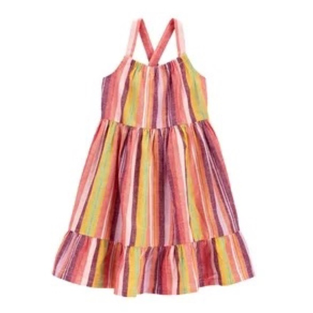 Striped linen sundress 9 month